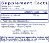 Pure Encapsulations Reduced Glutathione 120s