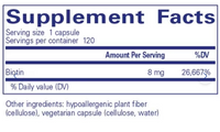 Pure Encapsulations Biotin 8mg - 120 capsules