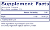 Pure Encapsulations Biotin 8mg - 120 capsules