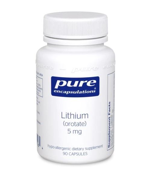 Pure Encapsulations Lithium Orotate 5mg